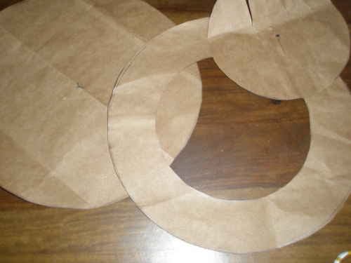  cut center circle out to make second pattern piece